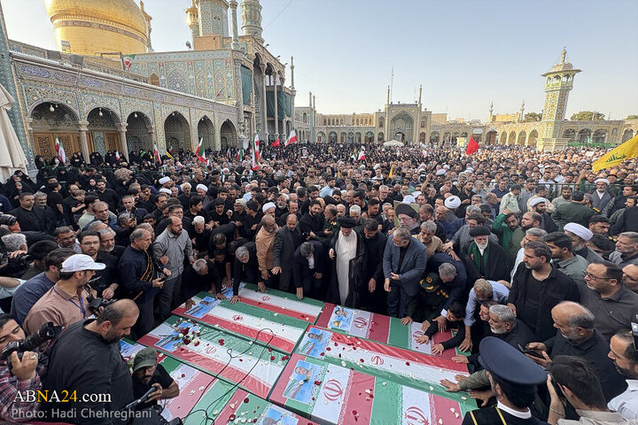 Photos: Funeral ceremony for 8 martyrs of Zionist aggression held in Qom - 2