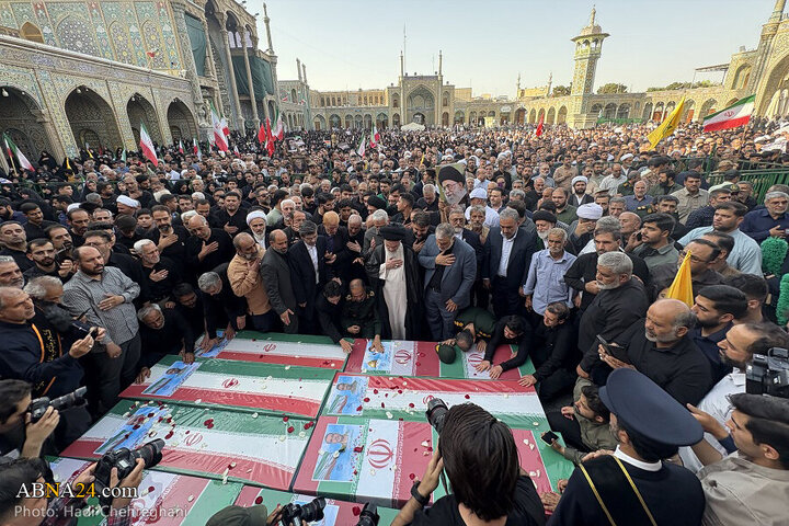 Photos: Funeral ceremony for 8 martyrs of Zionist aggression held in Qom - 2