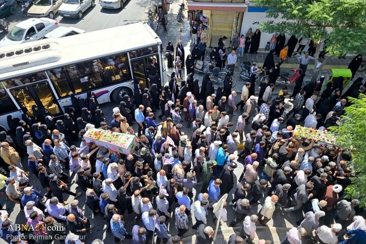 تقرير مصور/ تشييع ثلاثة جثامين شهداء العدوان الصهيوني الوحشي على نجف آباد أصفهان