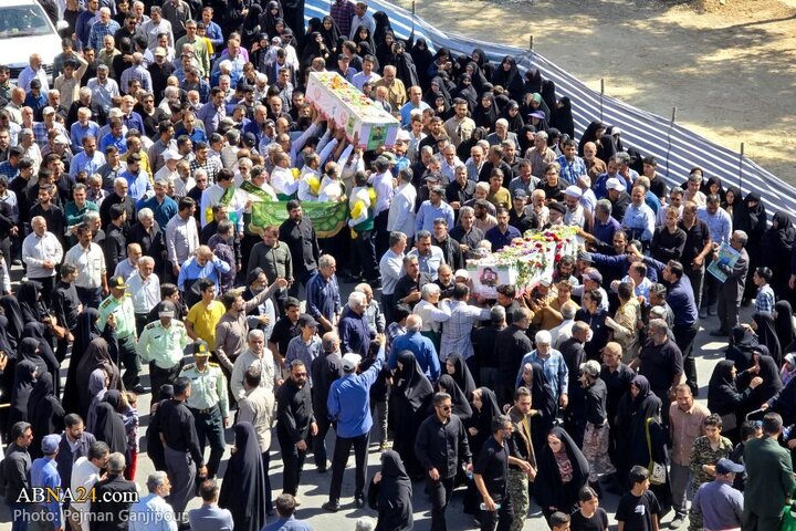 تقرير مصور/ تشييع ثلاثة جثامين شهداء العدوان الصهيوني الوحشي على نجف آباد أصفهان