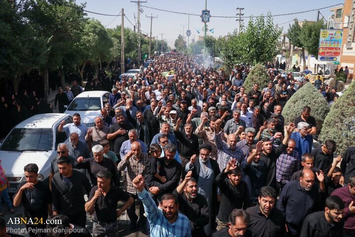 گزارش تصویری | تشییع پیکر دو شهید حملات رژیم صهیونیستی در شهر زازران اصفهان