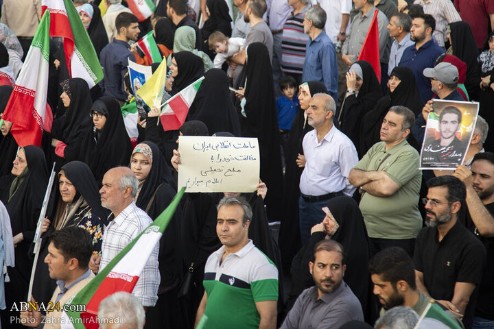 تقرير مصور/ احتشاد كبير لأهالي مدينة طهران دعما ومساندة للقوات المسلحة الإيرانية