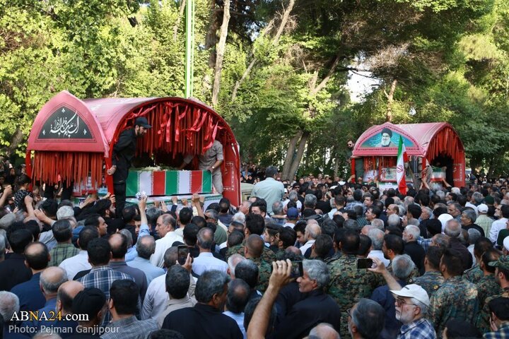 تقرير مصور/ أهالي مدينة اصفهان يشيعون جثامين 13 شهيدا استشهدوا بالعدوان الصهيوني الغاشم