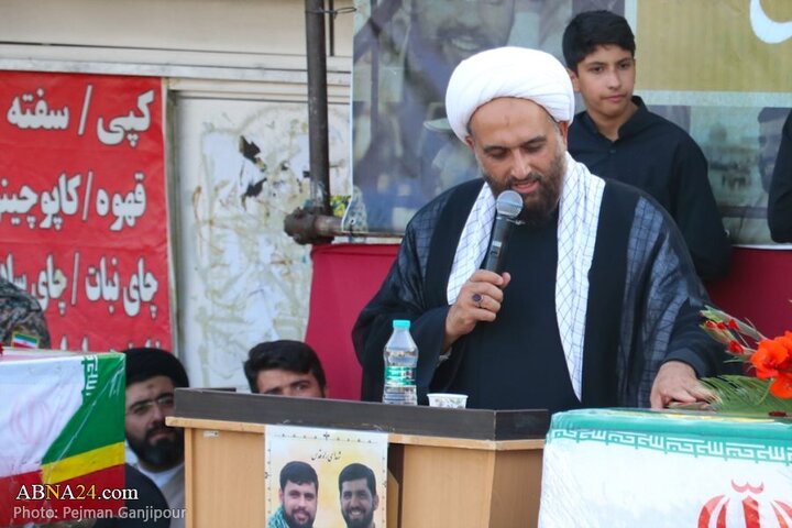 گزارش تصویری | مراسم تشییع پیکر دو شهید تجاوز رژیم صهیونیستی در درچه اصفهان