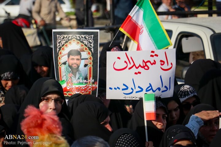 گزارش تصویری | مراسم تشییع پیکر دو شهید تجاوز رژیم صهیونیستی در درچه اصفهان