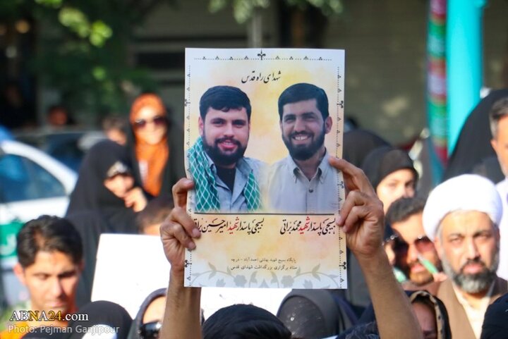 گزارش تصویری | مراسم تشییع پیکر دو شهید تجاوز رژیم صهیونیستی در درچه اصفهان