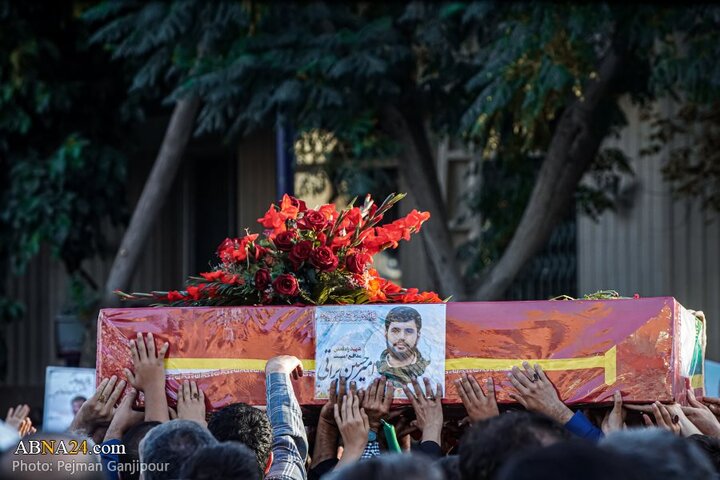 گزارش تصویری | مراسم تشییع پیکر دو شهید تجاوز رژیم صهیونیستی در درچه اصفهان