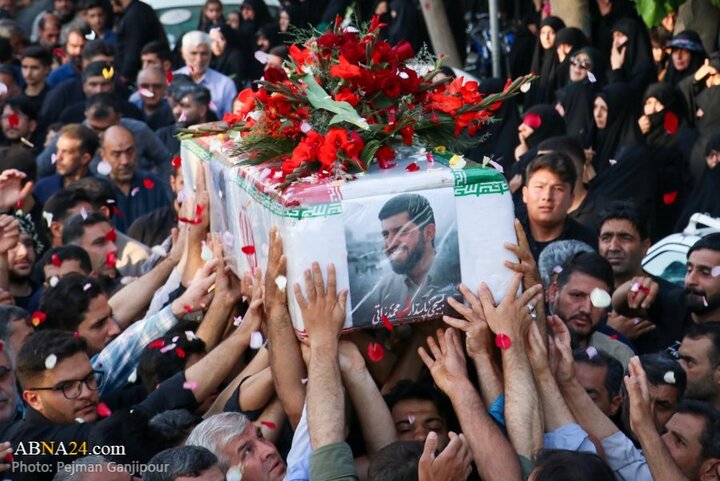 گزارش تصویری | مراسم تشییع پیکر دو شهید تجاوز رژیم صهیونیستی در درچه اصفهان