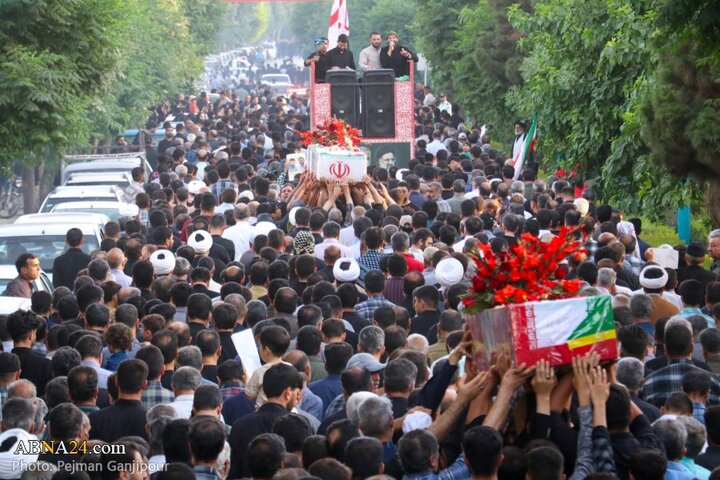 گزارش تصویری | مراسم تشییع پیکر دو شهید تجاوز رژیم صهیونیستی در درچه اصفهان