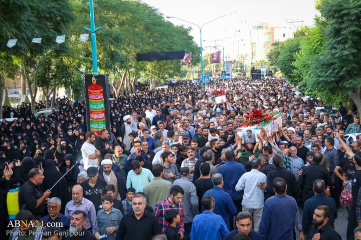 گزارش تصویری | مراسم تشییع پیکر دو شهید تجاوز رژیم صهیونیستی در درچه اصفهان