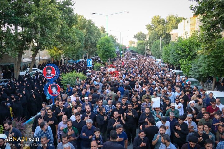 گزارش تصویری | مراسم تشییع پیکر دو شهید تجاوز رژیم صهیونیستی در درچه اصفهان