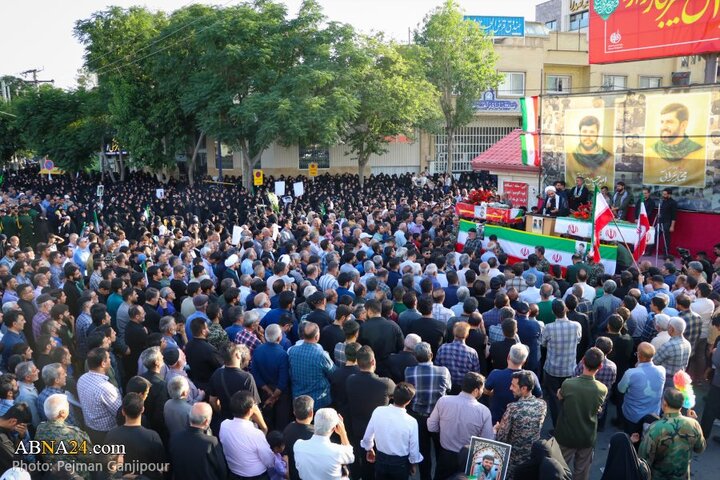 گزارش تصویری | مراسم تشییع پیکر دو شهید تجاوز رژیم صهیونیستی در درچه اصفهان