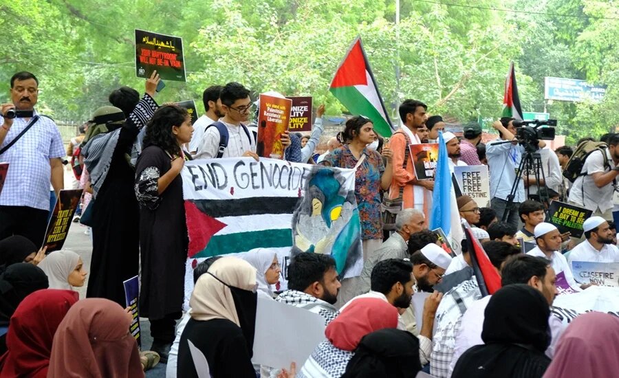 Delhi Protesters Condemn continued Gaza Siege, Demand Global Action