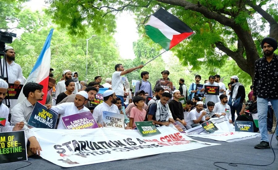 Delhi Protesters Condemn continued Gaza Siege, Demand Global Action