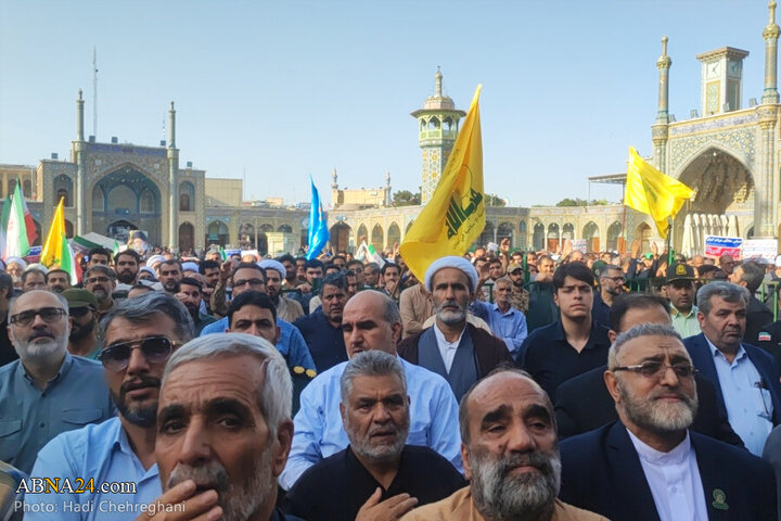 تقرير مصور/ تشييع ثمانية شهداء إيرانيين في حرم السيدة المعصومة (ع) بقم- 2