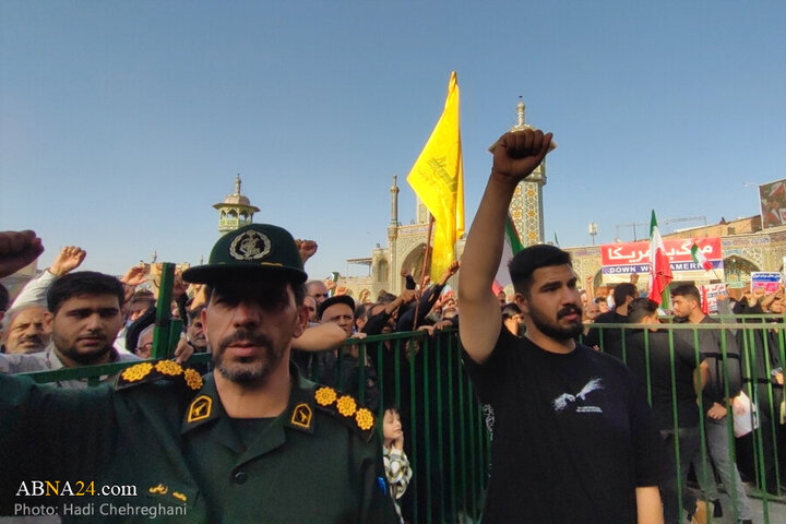 تقرير مصور/ تشييع ثمانية شهداء إيرانيين في حرم السيدة المعصومة (ع) بقم- 2