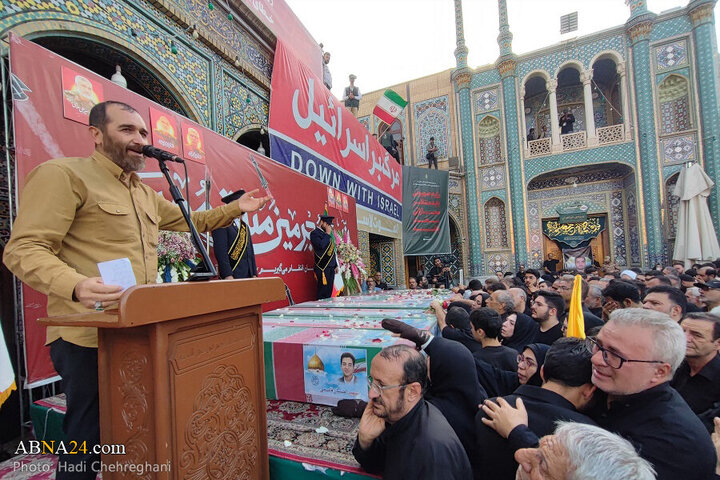 تقرير مصور/ تشييع ثمانية شهداء إيرانيين في حرم السيدة المعصومة (ع) بقم- 2