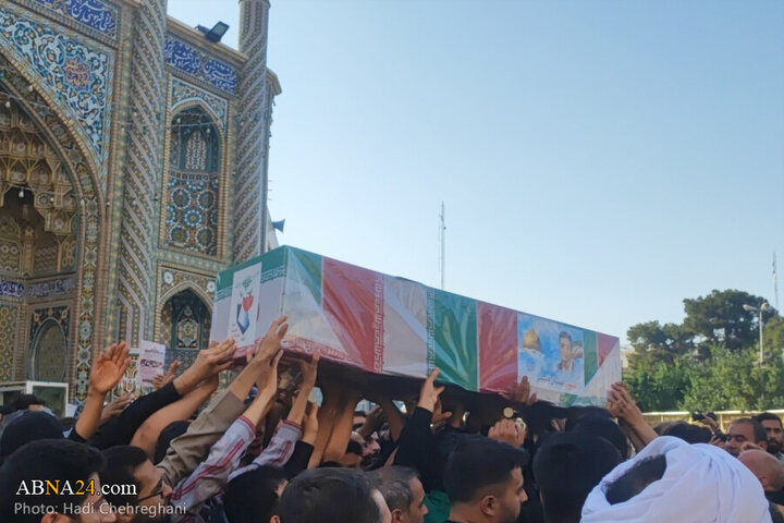تقرير مصور/ تشييع ثمانية شهداء إيرانيين في حرم السيدة المعصومة (ع) بقم- 2