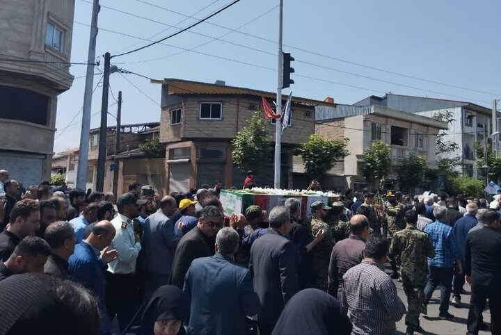 تشییع پیکر شهید مبارزه با رژیم صهیونیستی در بخش سنگر