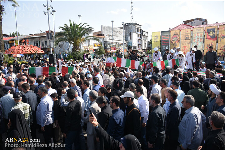 گزارش تصویری | تشییع پیکر شهدای جنایت رژیم صهیونیستی در رشت