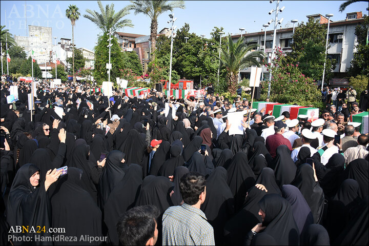 گزارش تصویری | تشییع پیکر شهدای جنایت رژیم صهیونیستی در رشت