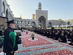 آیین «اذن عزا» در حرم امام رضا(ع) برگزار شد+ فیلم