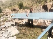 تقرير مصور /  العثور على حطام طائرة مسيرة صهيونية اخرى في جبال خرم آباد غرب ايران