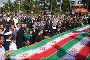 Photos: Funeral ceremony of martyrs of Zionist regime's crimes held in Rasht