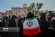 ڕێوڕەسمی بەڕێکرانی تەرمی شەهیدانی بەهێزیی ئێران بەڕێوەدەچێت