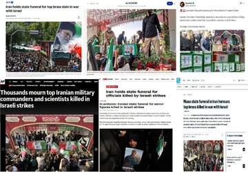 ڕەنگدانەوەی بەربڵاوی ڕێوڕەسمی بەڕێ کردنی شەهیدانی تاران لە مێدیا جیهانییەکان+ ڤیدیۆ و وێنە