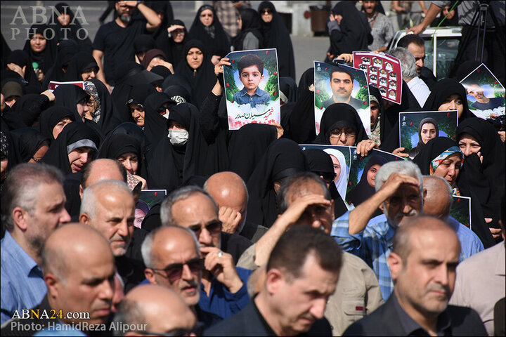 Photos: Funeral ceremony of martyrs of Zionist regime's crimes held in Rasht