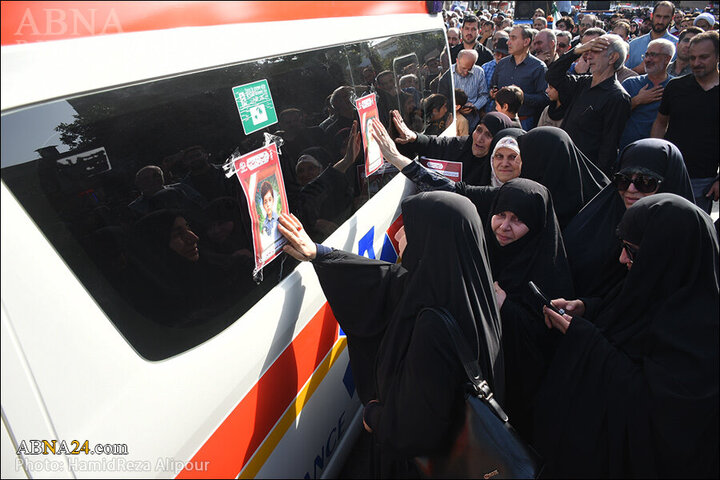 Photos: Funeral ceremony of martyrs of Zionist regime's crimes held in Rasht