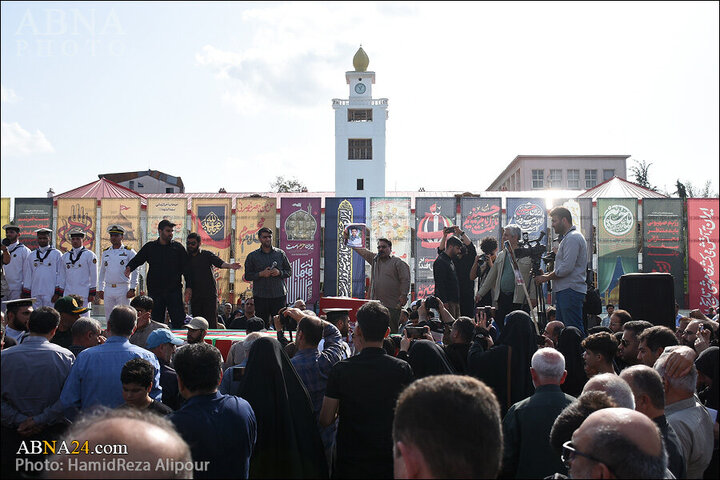 Photos: Funeral ceremony of martyrs of Zionist regime's crimes held in Rasht