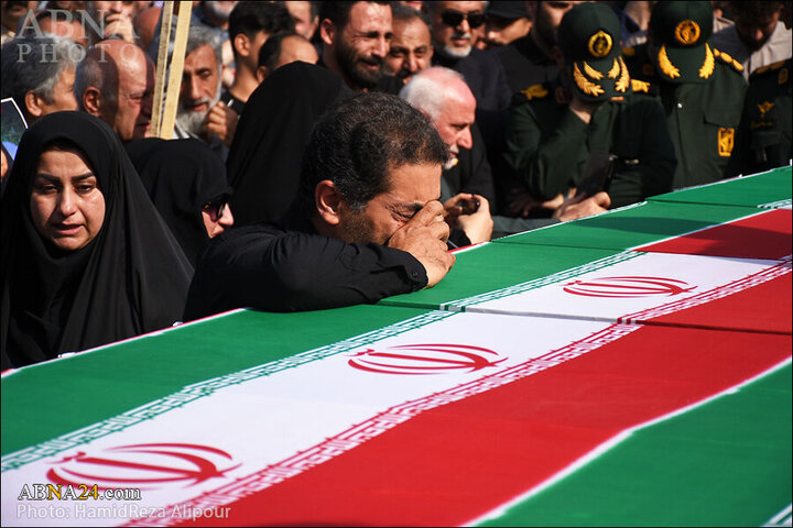 Photos: Funeral ceremony of martyrs of Zionist regime's crimes held in Rasht