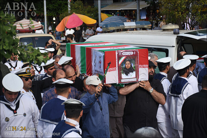 Photos: Funeral ceremony of martyrs of Zionist regime's crimes held in Rasht