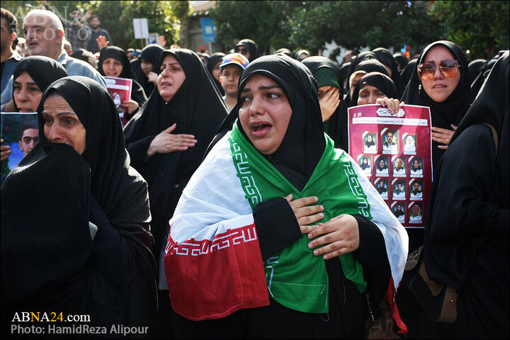 Photos: Funeral ceremony of martyrs of Zionist regime's crimes held in Rasht