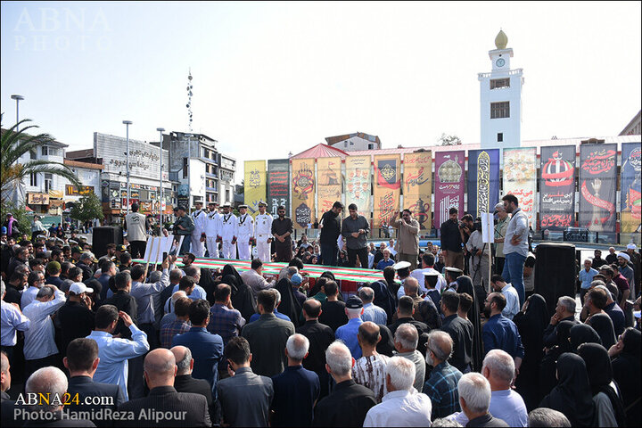 Photos: Funeral ceremony of martyrs of Zionist regime's crimes held in Rasht