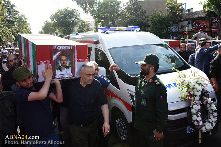 Photos: Funeral ceremony of martyrs of Zionist regime's crimes held in Rasht