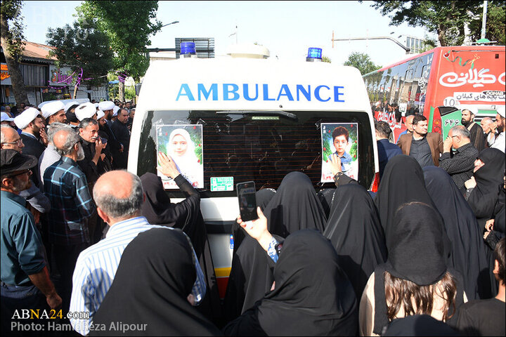 Photos: Funeral ceremony of martyrs of Zionist regime's crimes held in Rasht