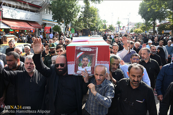 Photos: Funeral ceremony of martyrs of Zionist regime's crimes held in Rasht
