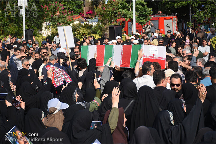 Photos: Funeral ceremony of martyrs of Zionist regime's crimes held in Rasht