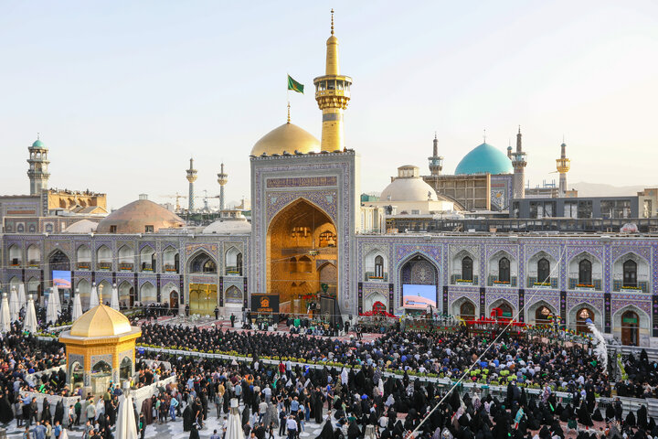 گزارش تصویری | آیین اذن عزای ماه محرم در حرم مطهر رضوی