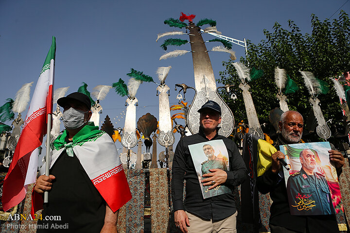 تشییع باشکوه شهدای اقتدار در تهران از نگاه دوربین ابنا