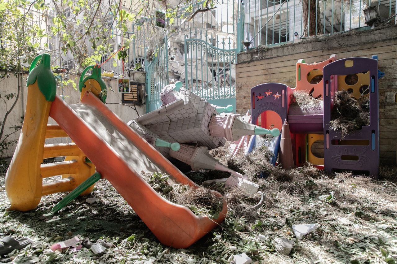 اسرائیل حتی به مهدکودک هم رحم نکرد + تصاویر