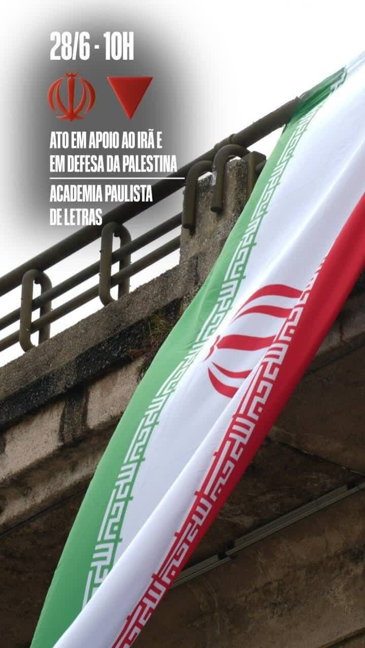 Una bandera de 30 metros de Irán ondea en São Paulo en homenaje a los mártires de los ataques del régimen israelí