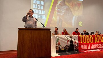 Una bandera de 30 metros de Irán ondea en São Paulo en homenaje a los mártires de los ataques del régimen israelí