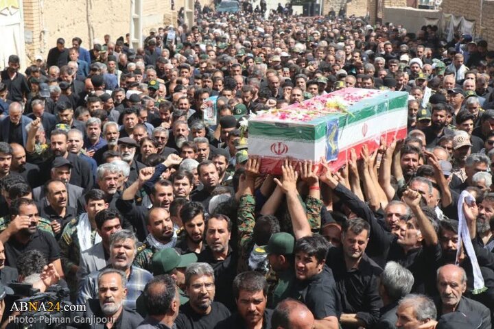 تشییع پیکر سردار شهید غلامرضا سوادکوهی در فریدن اصفهان