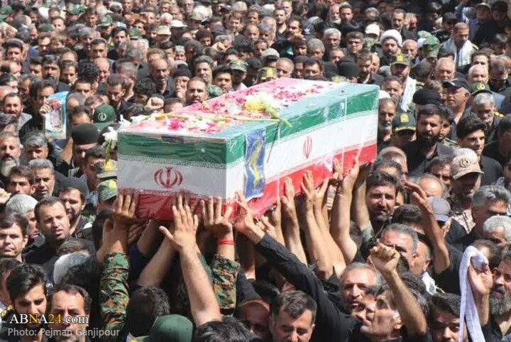 تشییع پیکر سردار شهید غلامرضا سوادکوهی در فریدن اصفهان