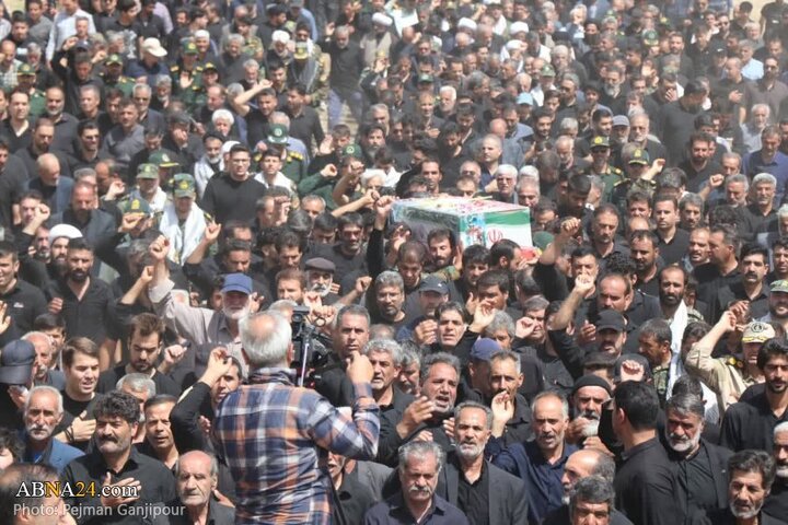 تشییع پیکر سردار شهید غلامرضا سوادکوهی در فریدن اصفهان