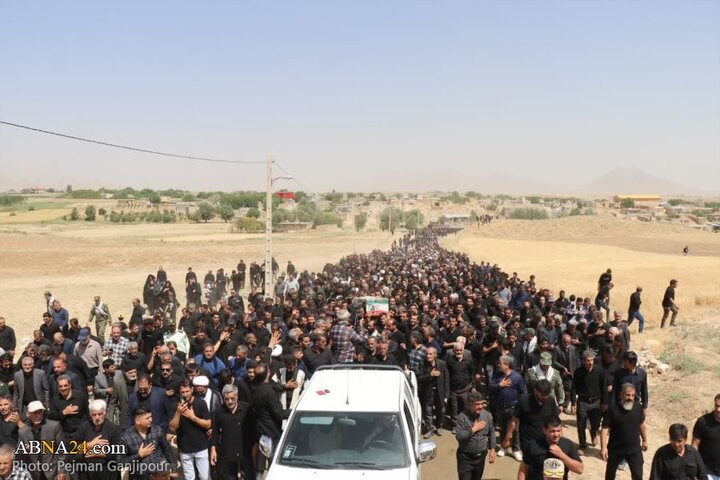 تشییع پیکر سردار شهید غلامرضا سوادکوهی در فریدن اصفهان